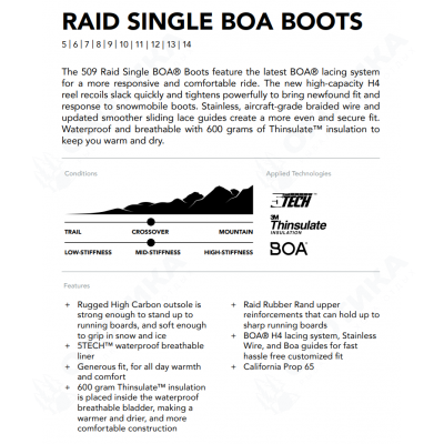 Ботинки 509 Raid Single Boa с утеплителем Black Ops