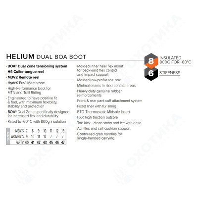 Ботинки FXR Helium Dual BOA с утеплителем Black/Steel