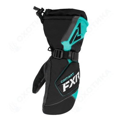 Рукавицы FXR Combat с утеплителем Black/Mint