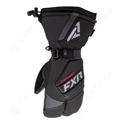 Рукавицы FXR Leather Claw с утеплителем Black