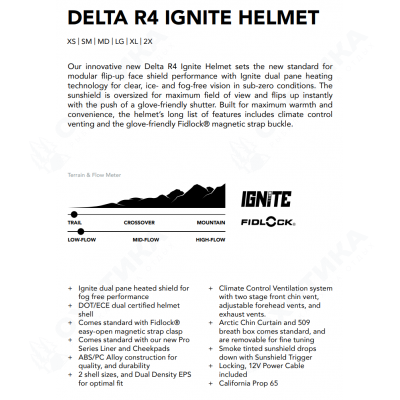 Шлем 509 Delta R4 с подогревом Black Ops (2021)