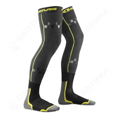 Чулки под защиту EVS Fusion Black / Hi-Viz Yellow, Large / X-Large