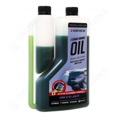 МАСЛО SUMITACHI 2-STROKE ENGINES OIL TC-W3 1L С ДОЗАТОРОМ