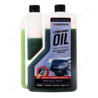 МАСЛО SUMITACHI 2-STROKE ENGINES OIL TC-W3 1L С ДОЗАТОРОМ