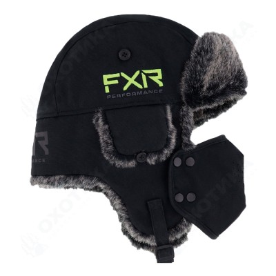 Шапка FXR Trapper Black/Hi Vis
