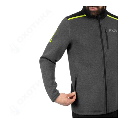 Толстовка FXR Altitude Tech Zip-Up Asphalt/Hi Vis