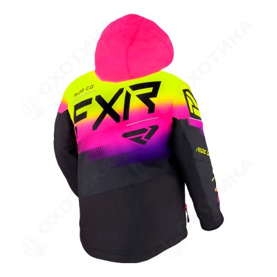 Куртка FXR Boost с утеплителем Black/Neon Fusion