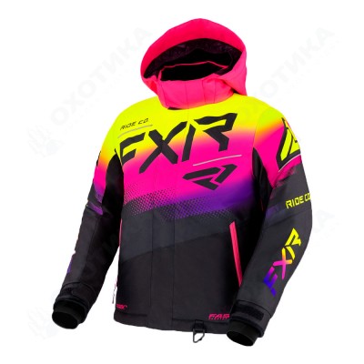 Куртка FXR Boost с утеплителем Black/Neon Fusion