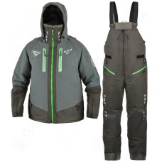 Костюм-поплавок зимний мужской «Rescuer IV Sport» (Серый (зеленая молн...