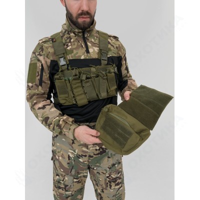 Разгрузка Remington нагрудная тактическая с подсумком Rifle Tactical Vest Army Green