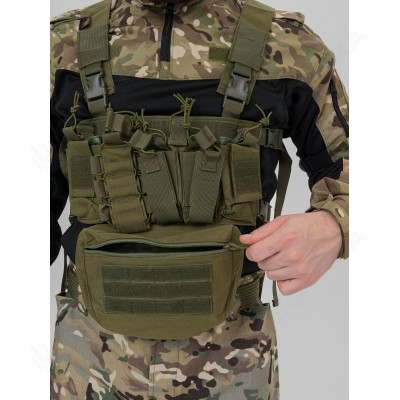Разгрузка Remington нагрудная тактическая с подсумком Rifle Tactical Vest Army Green