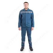 Костюм Алькор летний с полукомбинезоном NEW ENERGY(смесовая, синий)