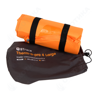 Ковер самонадувающийся BTrace Therm-a-Pro 4 Large 198*63*3.8 см (Оранжевый)