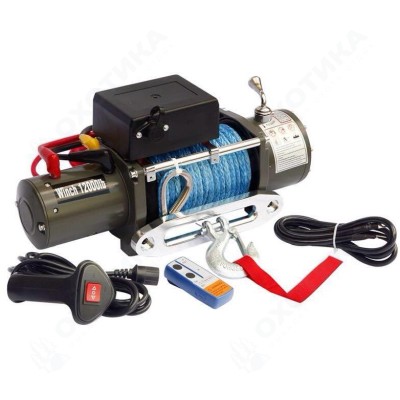 Лебедка автомобильная Electric Winch 12000 LBS 12v с синтетическим тросом (влагозащищенная) Лебедка автомобильная Electric Winch 12000 LBS 12v с синтетическим тросом (влагозащищенная)
