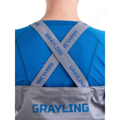 Таймень вейдерсы для рыбалки GRAYLING GRWF3-001, серый/т.серый