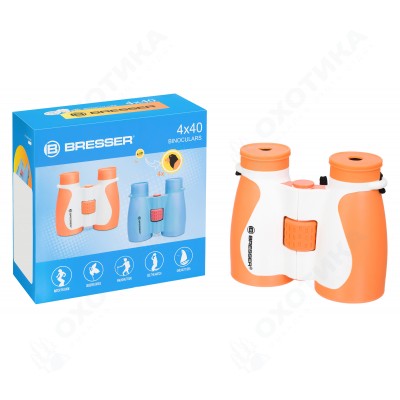 Бинокль детский Bresser Junior 4x40, оранжевый