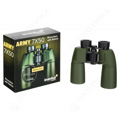 Бинокль Levenhuk Army 7x50 с сеткой