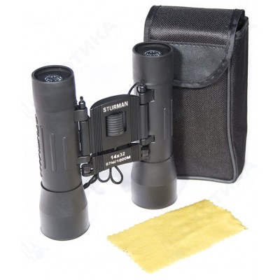 Бинокль STURMAN 14x32, черный