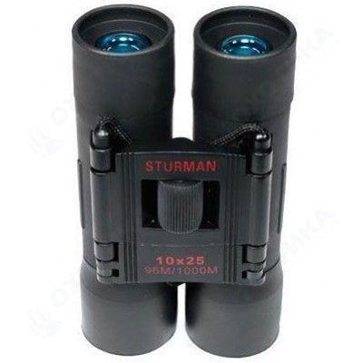 Бинокль STURMAN 10x25, черный