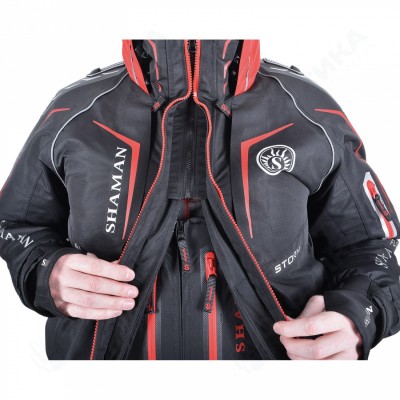 Костюм-поплавок зимний «Angler Prosport» (Black/Red)