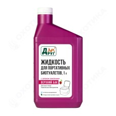 Жидкость для верхнего бака биотуалета ТМ ДРУГ 1 л (розовая)