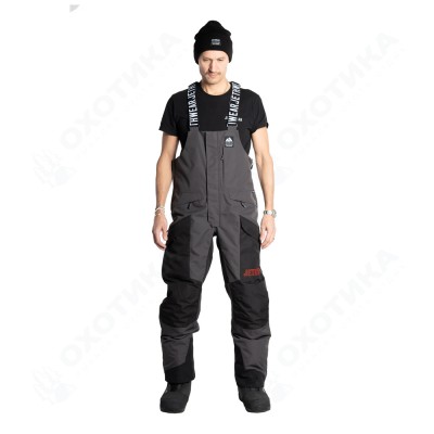 Полукомбинезон Jethwear Treeline Bib с утеплителем Black/Grey/Red