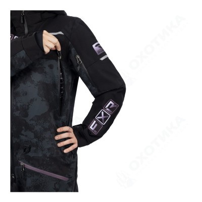 Комбинезон FXR Maverick F.A.S.T. с утеплителем Black Camo/Muted Grape Fade