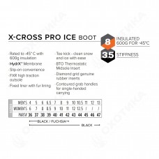 Ботинки FXR X-Cross Pro-Ice с утеплителем Black/Fuchsia
