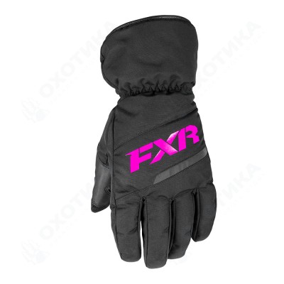 Детские перчатки FXR Octane с утеплителем Black/Fuchsia