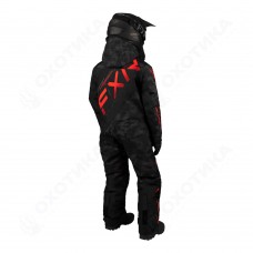 Детский комбинезон FXR CX с утеплителем Black Camo/Red Fade
