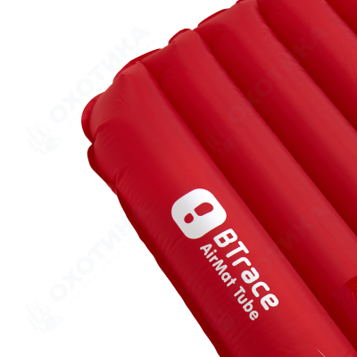 Ковер надувной утеплённый BTrace AirMat Tube (Красный)