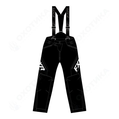 Штаны FXR Clutch FX с утеплителем Black/White