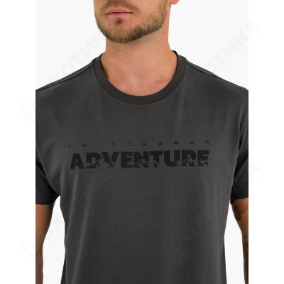 Футболка "ADVENTURE" (Хлопок, Серый)