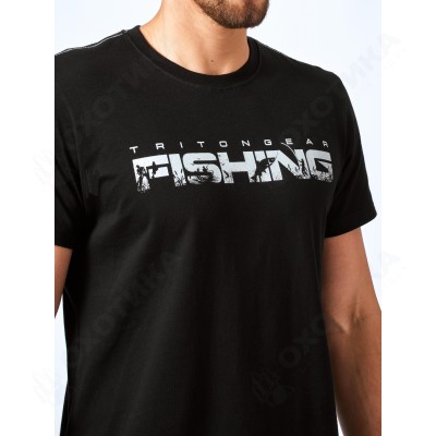 Футболка "FISHING" (Хлопок, Чёрный)