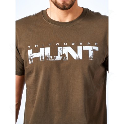 Футболка "HUNT" (Хлопок, Коричневый)