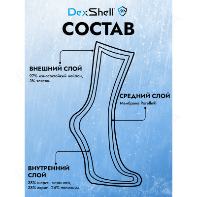 DexShell Hytherm PRO DS634 Носки водонепроницаемые