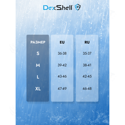 Водонепроницаемые носки Dexshell Ultra Thin Crew DS683OG, размер S (36-38), DS683OGS