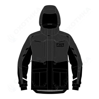 Куртка FXR Expedition Pro 2-in-1 с утеплителем Black/Asphalt