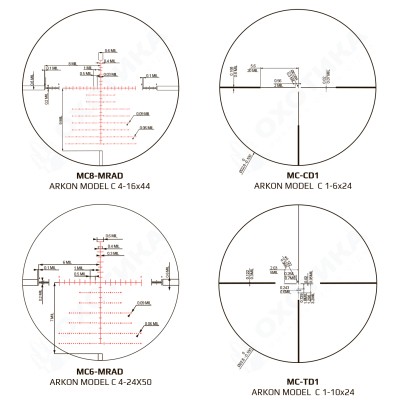Оптический прицел Arkon Model C 1-6x24