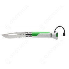 Нож Opinel №8 Fluo Green, зеленый, 002319