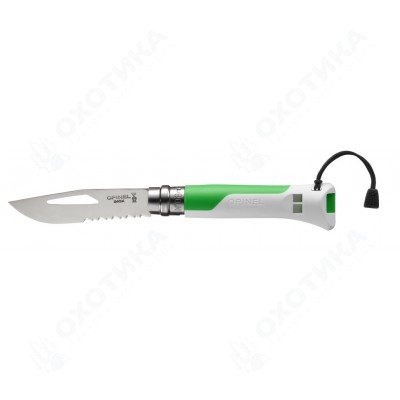 Нож Opinel №8 Fluo Green, зеленый, 002319