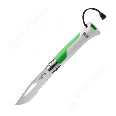 Нож Opinel №8 Fluo Green, зеленый, 002319