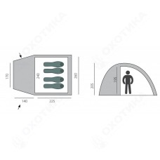 Палатка Dome 4 BTrace (зеленый)