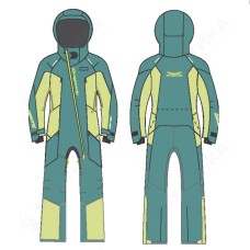 Комбинезон GRAVITY 2.0 Woman Dark Green - Lime