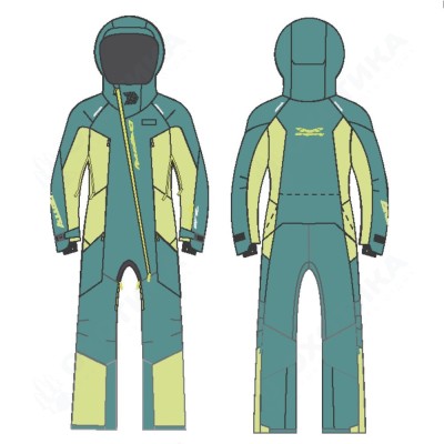 Комбинезон GRAVITY 2.0 Woman Dark Green - Lime