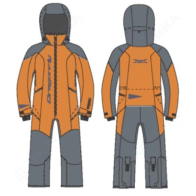 Комбинезон утепленный GRAVITY Teenager Grey - Orange