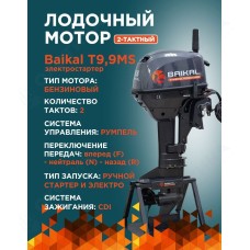 ЛОДОЧНЫЙ МОТОР BAIKAL 9.9HP FAST START (ЭЛЕКТРОСТАРТЕР)