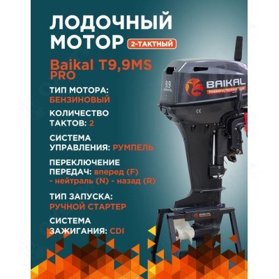 ЛОДОЧНЫЙ МОТОР BAIKAL 9.9HP PRO