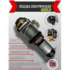 ЛЕБЕДКА ЭЛЕКТРИЧЕСКАЯ АВТОМОБИЛЬНАЯ BAIKAL 4000 LBS 12V СТАЛЬНОЙ ТРОС ...