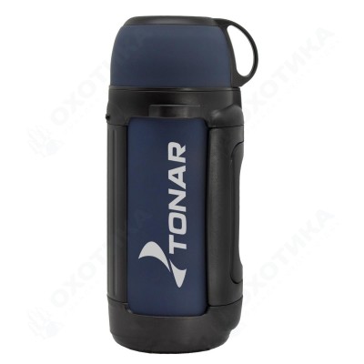 Термос (HS.TM-041) 1400ML (крышка-кружка с ручк, доп.пл.чашка, скл.ручки, ремень) TONAR